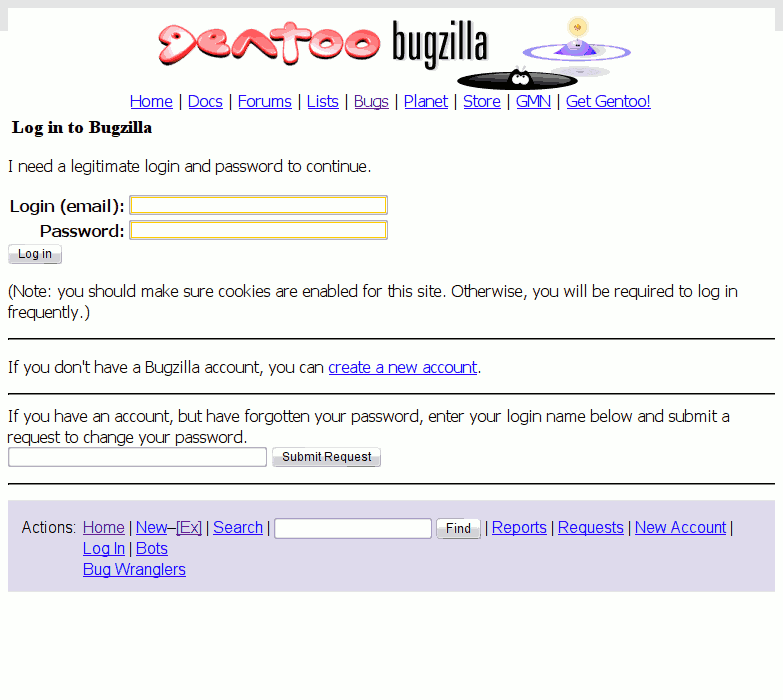 Gentoo Bugzilla